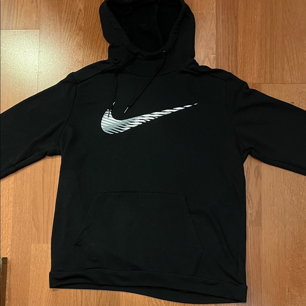 Nike Black Hoodie with Silver Logo